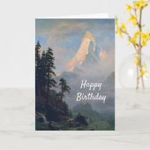 Zonneopje van de Matterhorn Birthday Kaart (Gele Bloem)