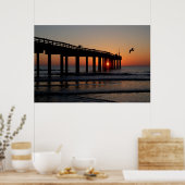 Zonneopkomst bij de St. Augustine Beach Pier Poster (Keuken)