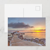 Zonneopkomst in de kleine kerk Agios Isidoros Chio Briefkaart (Voorkant / Achterkant)