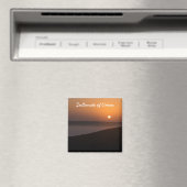 Zonneopkomst in de woestijn van Wahiba in Oman Magneet (Insitu (Vaatwasser))