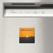 Zonneopkomst in de woestijn van Wahiba in Oman Magneet (Insitu (Vaatwasser))