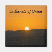 Zonneopkomst in de woestijn van Wahiba in Oman Magneet (Voorkant)