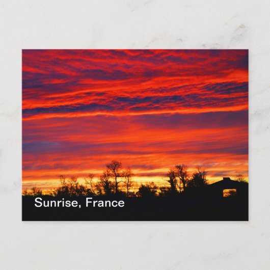Zonneopkomst in Frankrijk Briefkaart (Voorkant)