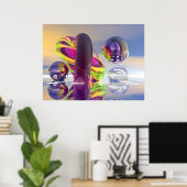 Zonneopkomst in het universum poster (Thuiskantoor)