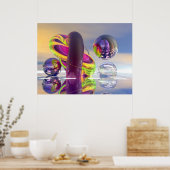 Zonneopkomst in het universum poster (Keuken)