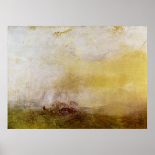 Zonneopkomst met Zee monsters van Joseph Mallord T Poster