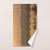 Zonneopkomst over de mars bad handdoek (Handdoek)