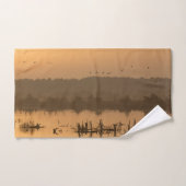 Zonneopkomst over de mars bad handdoek (Handdoek)
