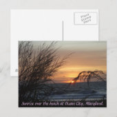 Zonneopkomst over het strand bij.. briefkaart (Voorkant / Achterkant)