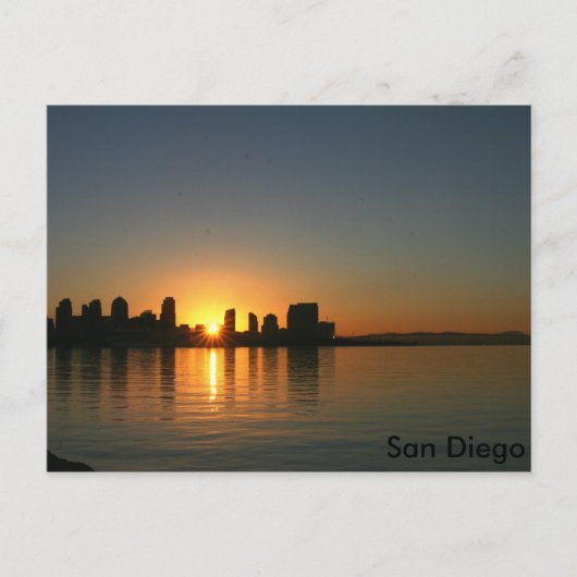 Zonneopkomst San Diego Briefkaart (Voorkant)