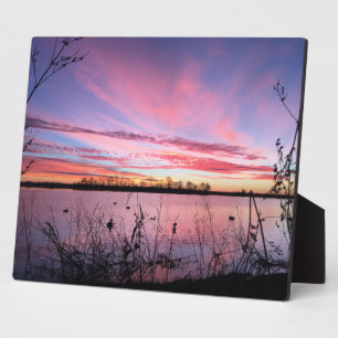 Zonneopkomst van de Duck Blind Canvas Print Fotoplaat