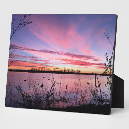 Zonneopkomst van de Duck Blind Canvas Print Fotoplaat (Zijkant)