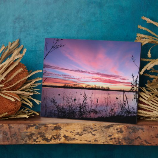 Zonneopkomst van de Duck Blind Canvas Print Fotoplaat (Zijkant)