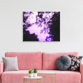 Zonneopkomst van Paarse prints met vloerbedekking (Insitu (Woonkamer))