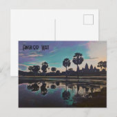 Zonneoplastige Angkor Wat Temples Briefkaart (Voorkant / Achterkant)