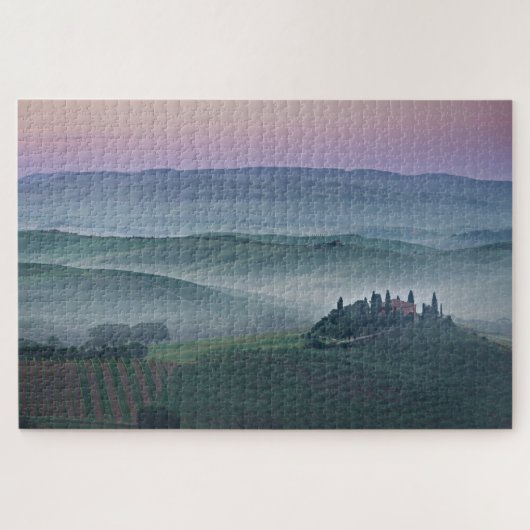 Zonneoploop over een broos Toscaans landschap met Legpuzzel (Horizontaal)