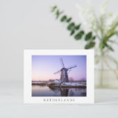 Zonneoppas met windmolen en briefkaart "Nederland" (Staand voorkant)