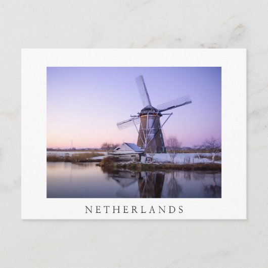 Zonneoppas met windmolen en briefkaart "Nederland" (Voorkant)