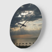 Zonneoppas over het strand in Griekenland - Schild Grote Klok (Hoek)