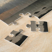 Zonneoppas over het strand in Griekenland - Schild Legpuzzel (Zijkant)