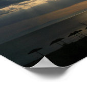 Zonneoppas over het strand in Griekenland - Schild Poster (Hoek)