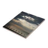 Zonneoppas over het strand in Griekenland - Schild Tegeltje (Zijkant)