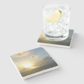 Zonneoppas over San Juan II Puerto Rico Stenen Onderzetter (Zijkant)