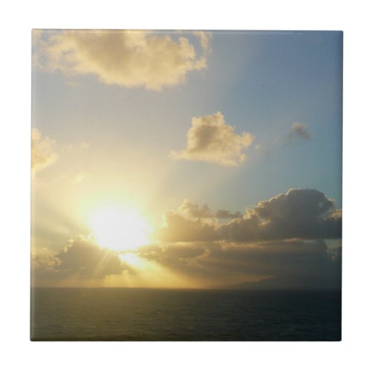 Zonneoppas over San Juan II Puerto Rico Tegeltje (Voorkant)