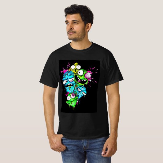Zonneopposites kunst grappig t-shirt (Voorkant volledig)
