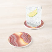 Zonneoproze Oranje geelrog Zandsteen Onderzetter (Zijkant)