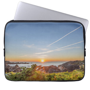 Zonneopslag op de strandloper van Armação Laptop Sleeve