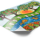 Zonneopstand bij de foto van de Orchard-kwaliteit Afdruk (Hoek)