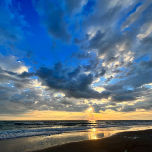 Zonneoptijd bij de Beach Mouse Mat Muismat