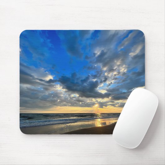 Zonneoptijd bij de Beach Mouse Mat Muismat (Met muis)