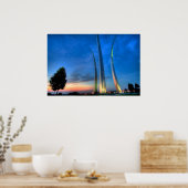 Zonneoptijd bij de herdenking van de luchtmacht poster (Keuken)