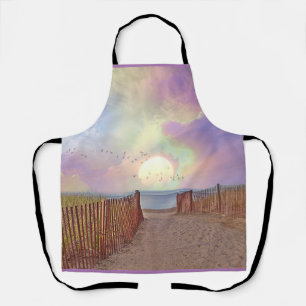 Zonneoptijd bij het strand schort
