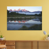 Zonneoptijd bij Schwabacker Landing bij Grand Teto Canvas Afdruk (Insitu (Woonkamer))