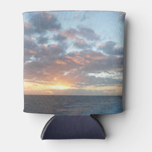 Zonneoptijd bij Zee I pasteien Blikjeskoeler (Voorkant)