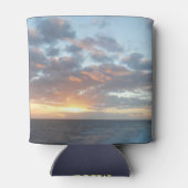 Zonneoptijd bij Zee I pasteien Blikjeskoeler (Achterkant)