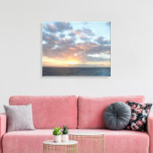 Zonneoptijd bij Zee I pasteien Canvas Afdruk (Insitu (Woonkamer))