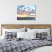 Zonneoptijd bij Zee I pasteien Canvas Afdruk (Insitu (Slaapkamer))