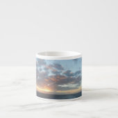 Zonneoptijd bij Zee I pasteien Espresso Kop (Voorkant)