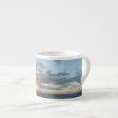 Zonneoptijd bij Zee I pasteien Espresso Kop (Voorkant rechts)