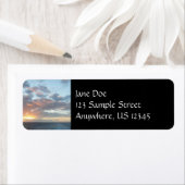 Zonneoptijd bij Zee I pasteien Etiket (Insitu)