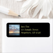 Zonneoptijd bij Zee I pasteien Etiket (Insitu)