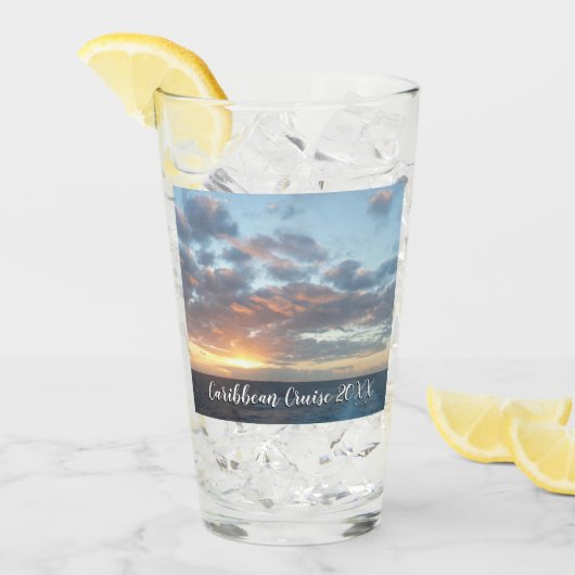 Zonneoptijd bij Zee I pasteien Glas (Voorkant ijs)