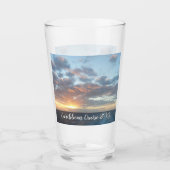 Zonneoptijd bij Zee I pasteien Glas (Voorkant)
