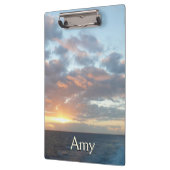 Zonneoptijd bij Zee I pasteien Klembord (Links)