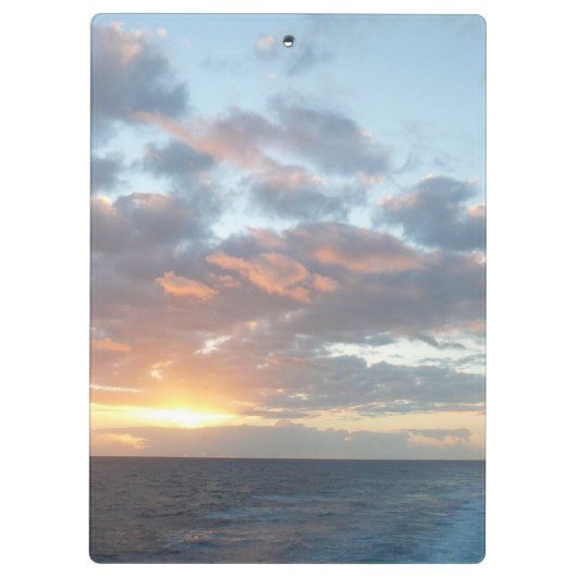 Zonneoptijd bij Zee I pasteien Klembord (Achterkant)