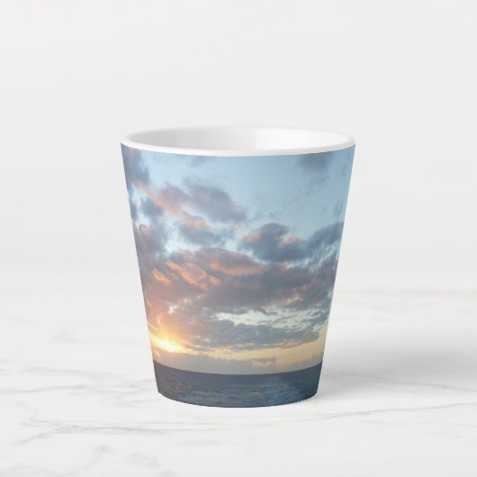 Zonneoptijd bij Zee I pasteien Latte Mok (Voorkant)